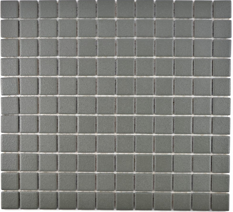 Piastrella di mosaico dipinta a mano pavimento SLIDING SLIDING SAFE Grigio ardesia opaco MOS18-0222-R10_m