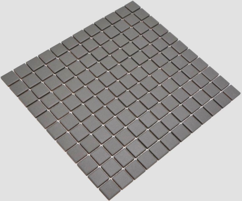 Piastrella di mosaico dipinta a mano pavimento SLIDING SLIDING SAFE Grigio ardesia opaco MOS18-0222-R10_m