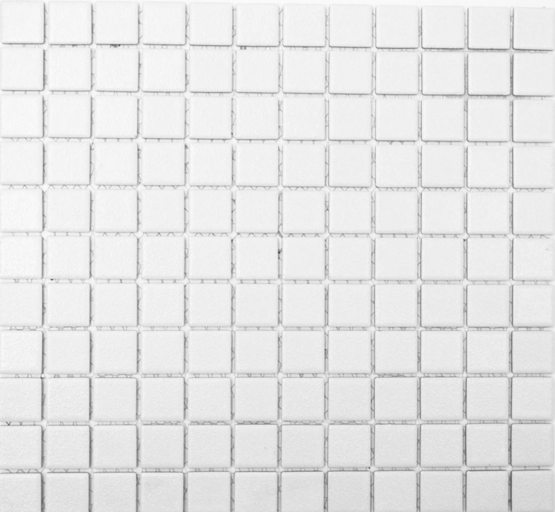 Piastrella di mosaico dipinta a mano SLIPPROOF PAVIMENTO MURALE BIANCO VECCHIO MOS18-0102-R10_m