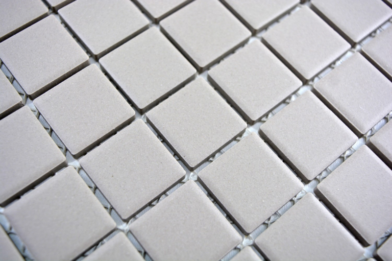Mosaico dipinto a mano in ceramica LIGHT GREY SOAP GREY WALL FLOOR non smaltato MOS18-0204-R10_m