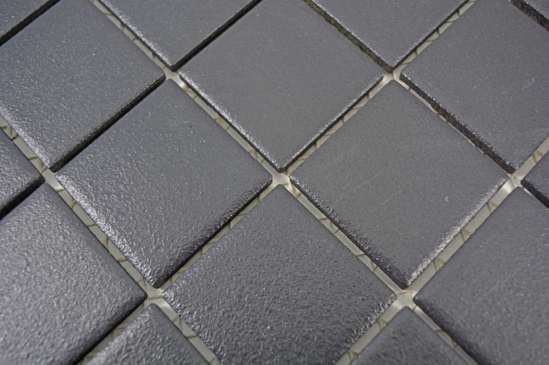 Mosaico dipinto a mano in ceramica nero morbido SLIPPROOF SLIPPROOF MOS14-0311-R10_m