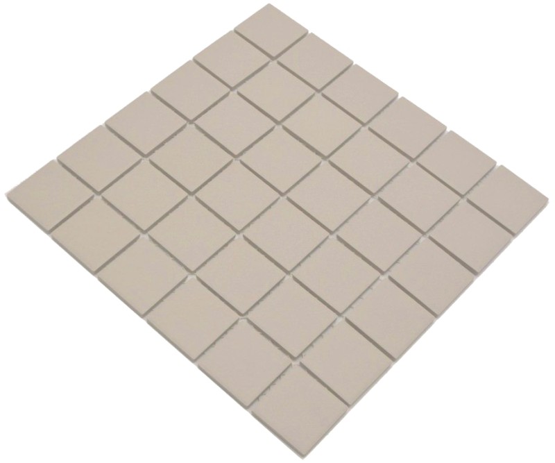 Piastrella di ceramica a mosaico beige chiaro magnolia non smaltata RUGGED pavimento doccia - MOS14B-1211-R10