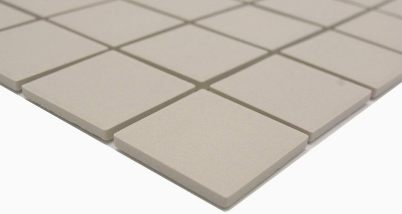 Piastrella di ceramica a mosaico beige chiaro magnolia non smaltata RUGGED pavimento doccia - MOS14B-1211-R10