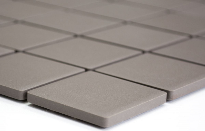Piastrella di mosaico modellata a mano in ceramica grigio fango non smaltata BAGNO SLIPPING MOS14B-0204-R10_m