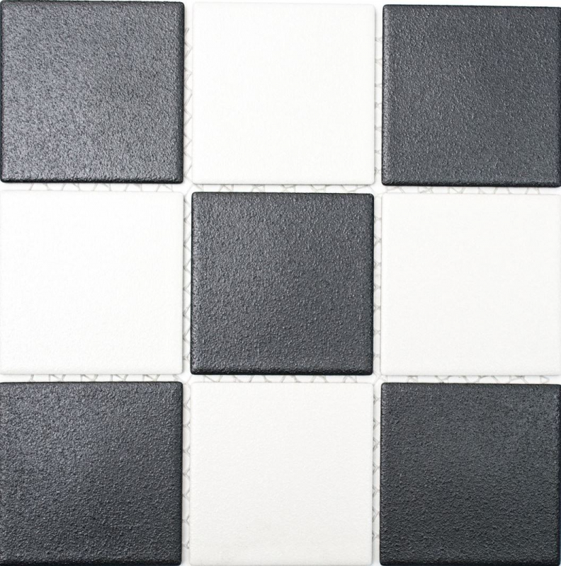 Piastrella a mosaico in ceramica a scacchiera nera bianca piatto doccia piastrella per pavimento MOS22-0304-R10_f