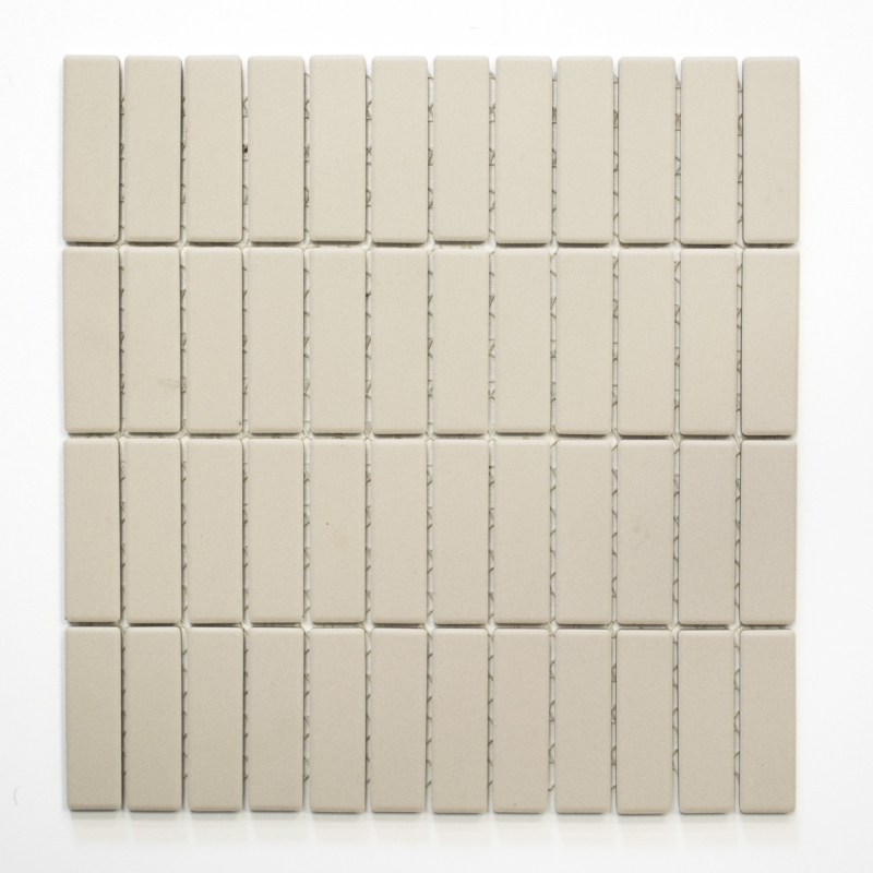 Piastrella a mosaico Rod in ceramica beige chiaro non smaltata piatto doccia antiscivolo piastrella per bagno - MOS24B-1211-R10