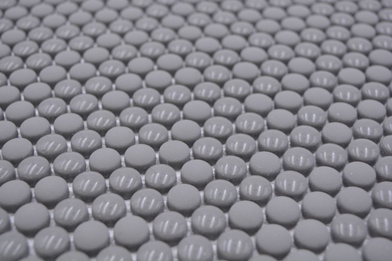 Pulsante mosaico Loop rotondo mosaico grigio lucido opaco muro piastrelle backsplash cucina bagno MOS140-0211