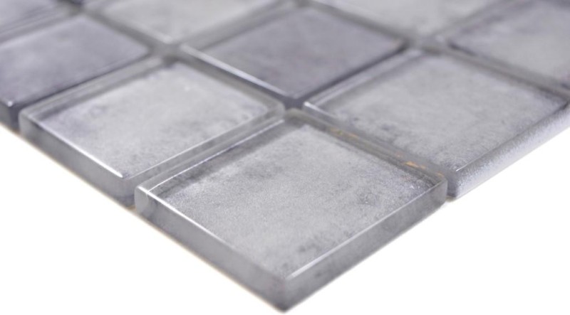 Piastrelle di vetro a mosaico grigio pastello parete backsplash cucina bagno - MOS88-0020