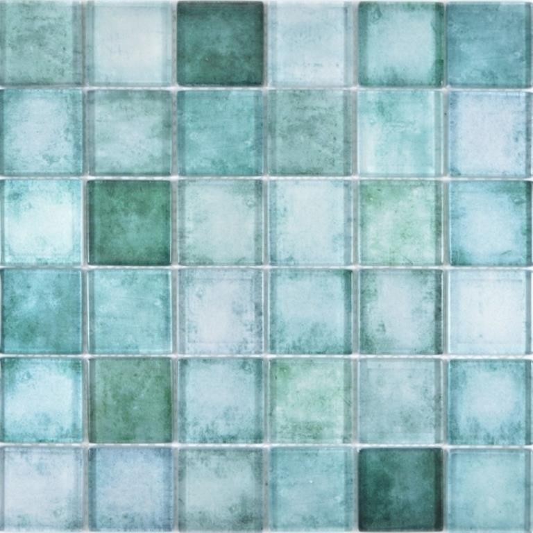 Mosaico di vetro piastrelle verde pastello parete backsplash cucina bagno MOS88-0050