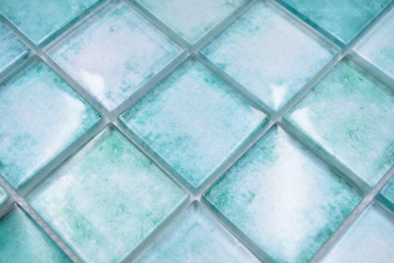 Mosaico di vetro piastrelle verde pastello parete backsplash cucina bagno MOS88-0050