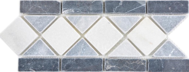 Bordo in pietra naturale grigio bianco antracite travertino bordo bagno parete pavimento cucina sauna soggiorno - MOSBor-0226