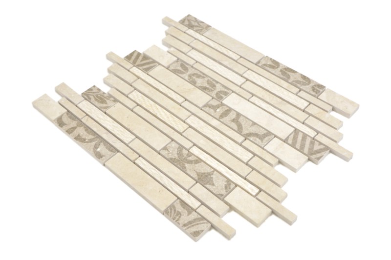 Piastrella di marmo mosaico ceramico beige crema parete backsplash cucina - MOS180-A0127B