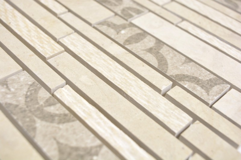 Piastrella di marmo mosaico ceramico beige crema parete backsplash cucina - MOS180-A0127B