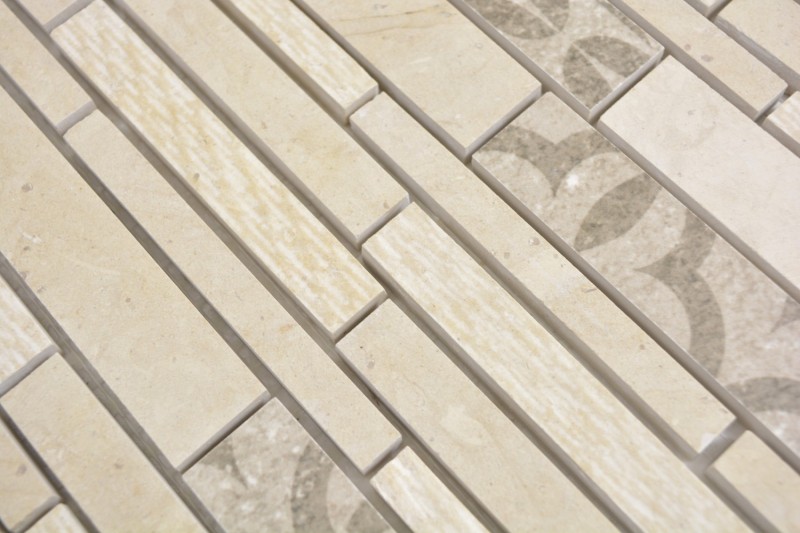 Piastrella di marmo mosaico ceramico beige crema parete backsplash cucina - MOS180-A0127B