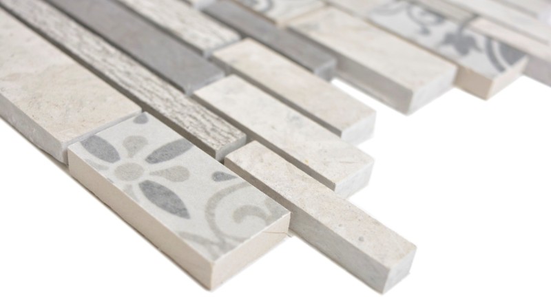 Piastrella di marmo mosaico ceramico grigio antracite piastrella da parete piastrella specchio bagno - MOS180-D0927G