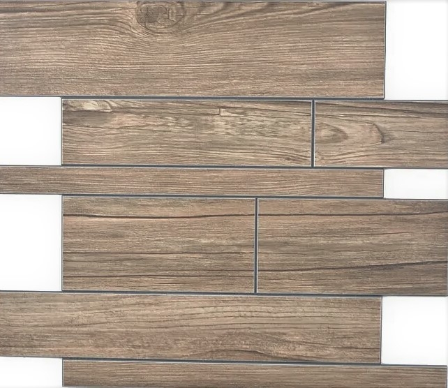 pannelli murali autoadesivi aspetto legno marrone cucina splashback backsplash piastrelle