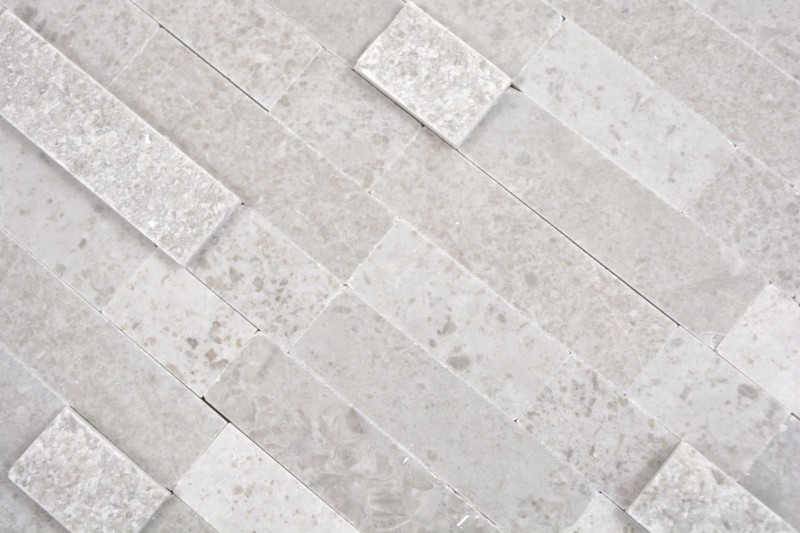 autoadesivo composito mosaico aste pietra naturale grigio piastrelle backsplash cucina parete ottica MOS200-M32