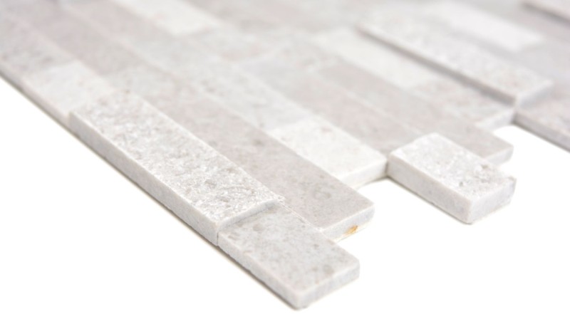 autoadesivo composito mosaico aste pietra naturale grigio piastrelle backsplash cucina parete ottica MOS200-M32