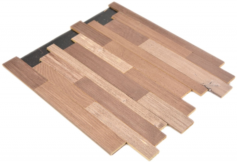 pannelli autoadesivi in vero legno composito beige marrone HSC muro di legno piastrelle backsplash cucina splashback MOS170-PW1
