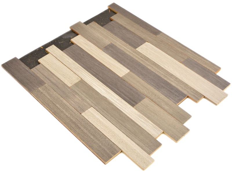 pannelli autoadesivi in vero legno composito grigio beige HSC parete in legno piastrelle backsplash cucina MOS170-PW3