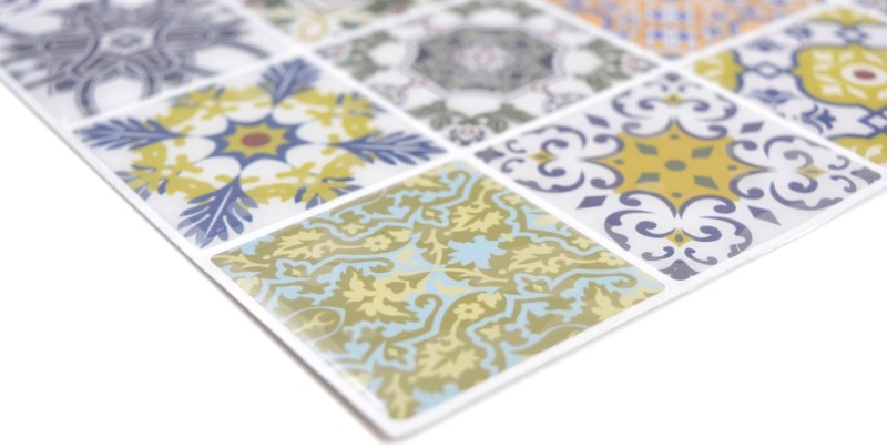 ornamenti in vinile autoadesivi in lamina di mosaico in stile country retro vintage backsplash cucina