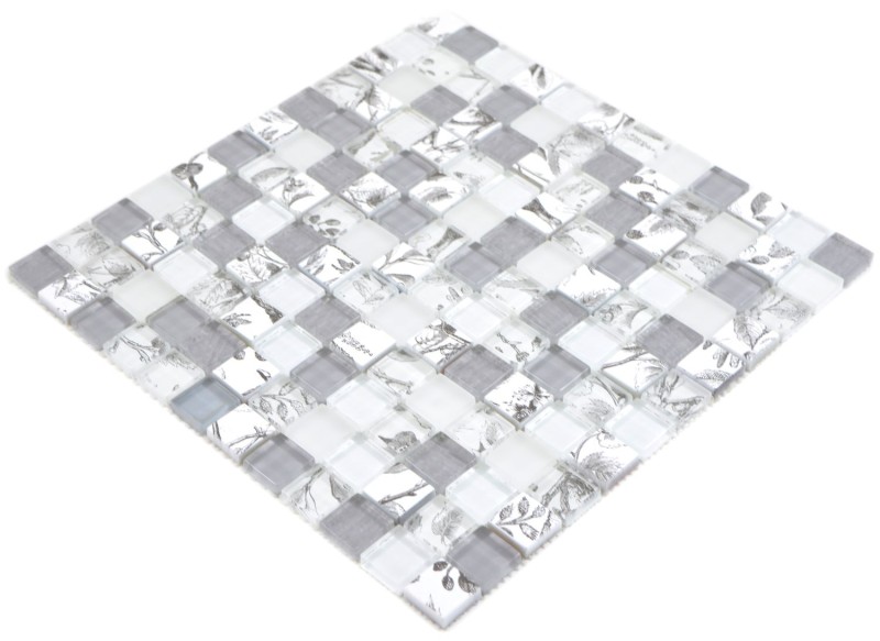 Mosaico di vetro tessere di mosaico Arti e Mestieri bianco grigio muro piastrelle backsplash cucina doccia bagno MOS74-2000