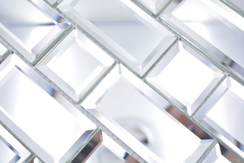 Mosaico di vetro tessere di mosaico argento specchio piastrelle di mosaico specchio cucina doccia bagno