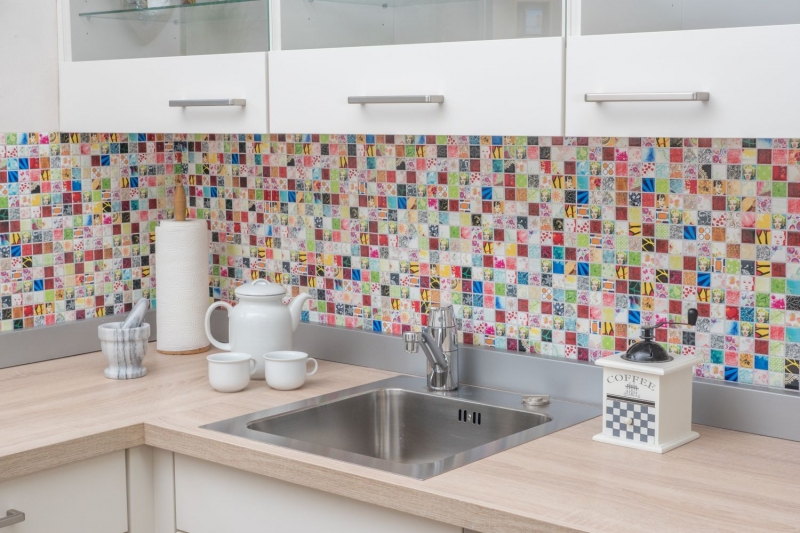 Mosaico colorato dipinto a mano Retro Vintage POP UP Marilyn Monroe in ceramica MOS18D-1605_m