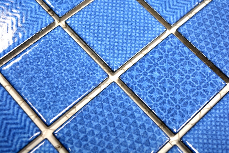 Piastrella a mosaico dipinta a mano AQUA BLUE BATH piastrella per piscina piastrella per specchio doccia piastrella per bagno MOS16-0404_m