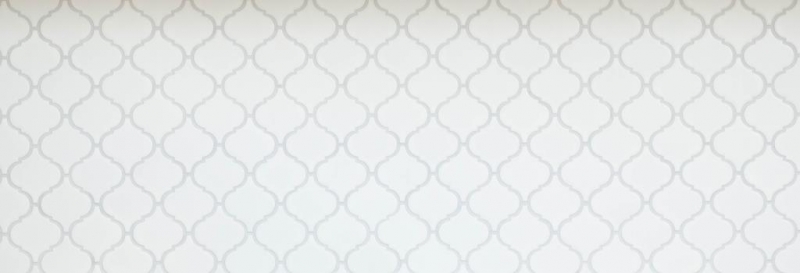Mosaico vintage dipinto a mano in ceramica fiorentina bianco opaco MOS13-11WM_m
