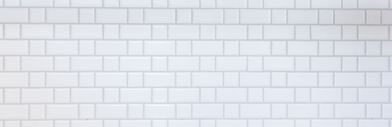 Campione a mano Metro Subway mosaico piastrelle ceramica bianco backsplash cucina muro MOS26WM-0101_m