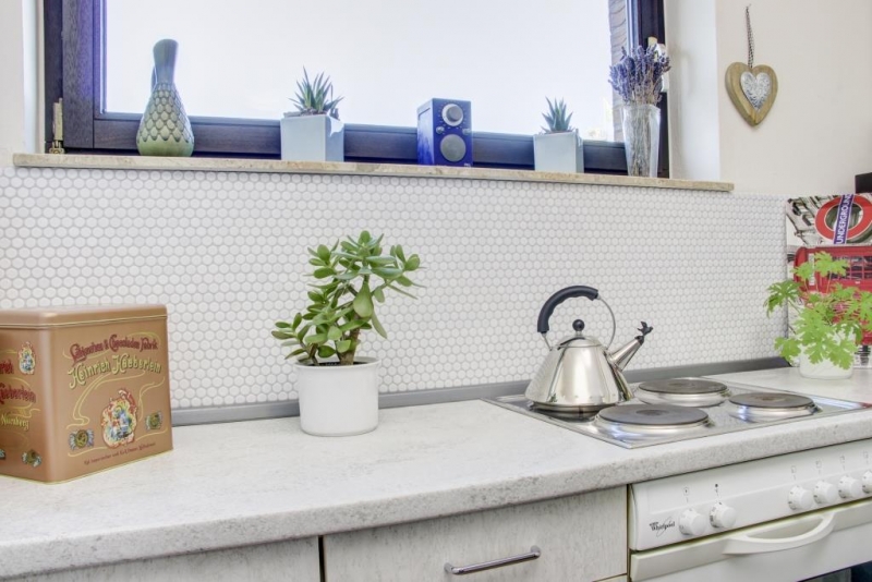 Mosaico a bottoni a mano LOOP mosaico rotondo bianco opaco parete cucina doccia BAGNO MOS10-0111_m