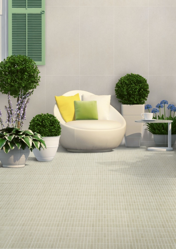Piastrelle a mosaico decorate a mano Barre in ceramica effetto pietra beige chiaro Backsplash cucina MOS24-STSO45_m