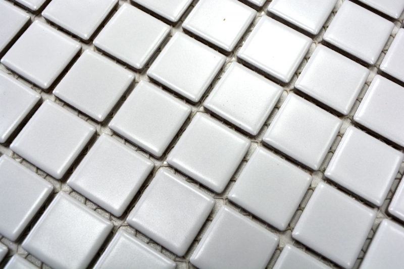 Mosaico a mano in ceramica WHITE MATT piastrella da parete backsplash cucina bagno doccia MOS18-0111_m