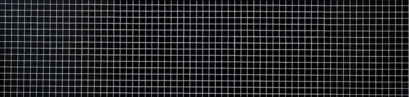 Piastrella di mosaico dipinta a mano in ceramica NERO LUCIDO parete backsplash cucina MOS18-0302_m