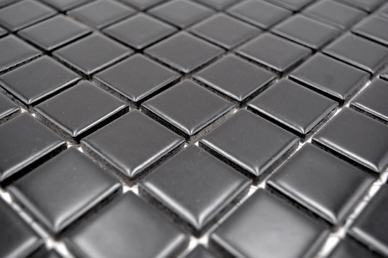 Mosaico dipinto a mano in ceramica BLACK MATT backsplash piastrelle da parete cucina MOS18-0311_m