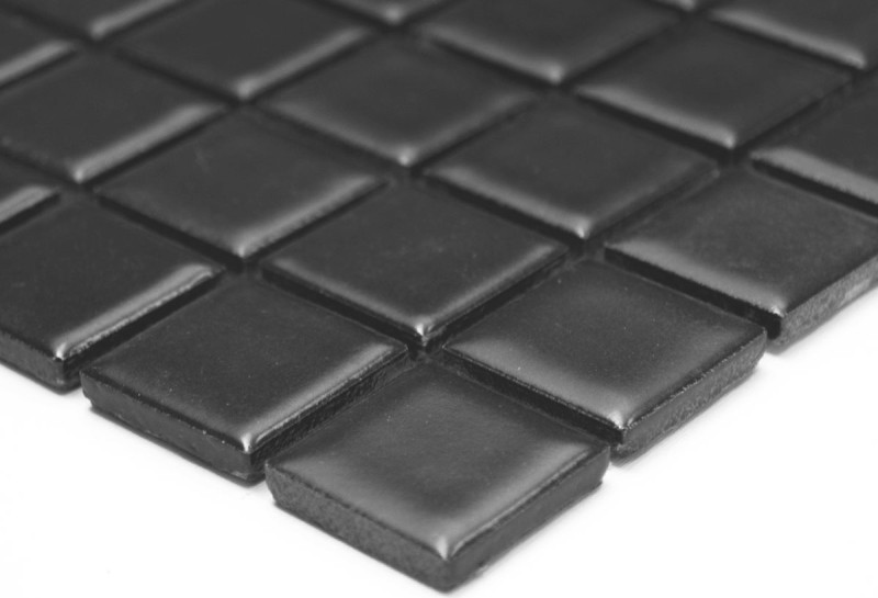 Mosaico dipinto a mano in ceramica BLACK MATT backsplash piastrelle da parete cucina MOS18-0311_m