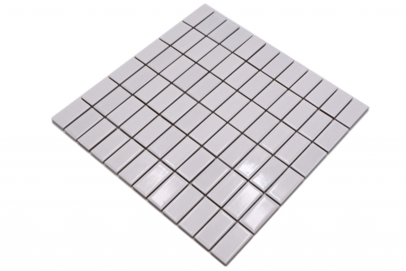 Mano modello mosaico piastrelle ceramica aste bianco lucido piastrelle backsplash cucina MOS24B-0101_m