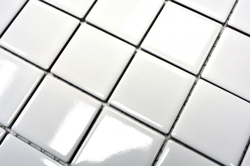 Mano modello mosaico piastrelle ceramica bianco lucido piastrelle specchio bagno parete MOS16B-0101_m