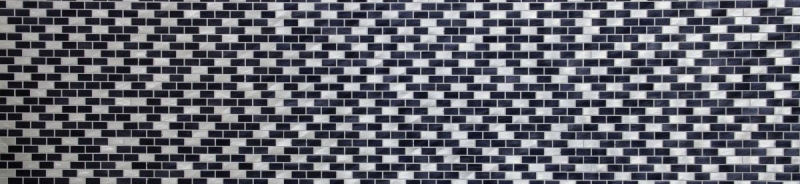 Campione a mano di mosaico alluminio mattone alluminio alu nero piastrelle backsplash cucina MOS48-0208_m