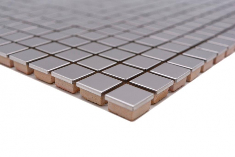 Mano modello mosaico piastrelle in acciaio inox argento argento acciaio lucido piastrelle backsplash cucina MOS129-15G_m