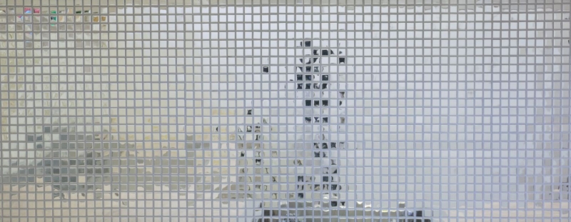Mano modello mosaico piastrelle in acciaio inox argento argento acciaio lucido piastrelle backsplash cucina MOS129-15G_m