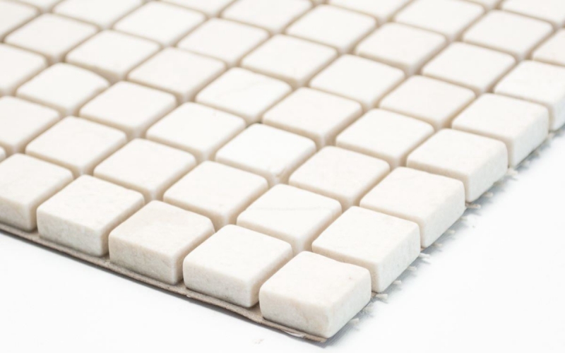 Piastrella di mosaico dipinta a mano marmo pietra naturale bianco Botticino Anticato MOS38-0104_m