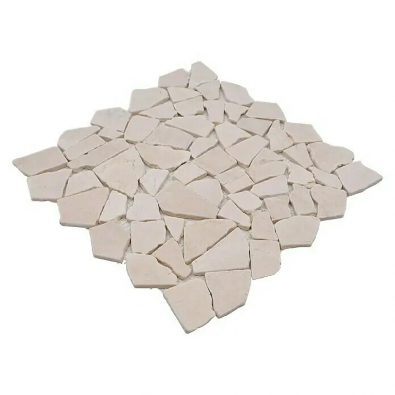 Piastrella di mosaico dipinta a mano marmo pietra naturale bianco cava Ciot Botticino Anticato MOS44-0104_m