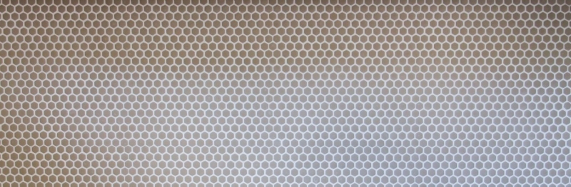 Piastrella di mosaico dipinta a mano ECO Recycling GLAS Hexagon Smalto crema opaco MOS140-HX13C_m