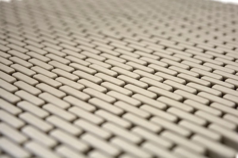 Mosaico dipinto a mano ECO Recycling GLAS Brick Smalto crema opaco MOS140-B23C_m