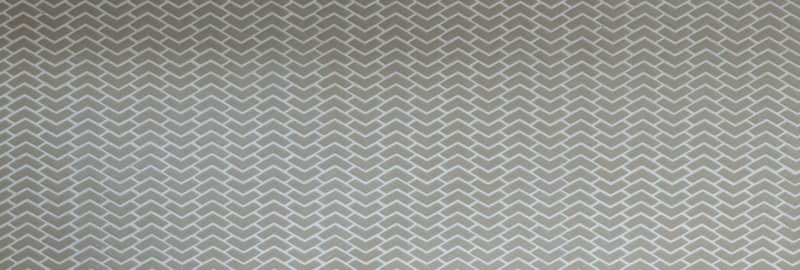 Piastrella di mosaico dipinta a mano ECO Recycling GLASS A spina di pesce Smalto crema opaco MOS140-HB33C_m