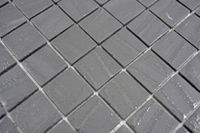 Piastrella di mosaico campione a mano ECO Recycling GLAS ECO nero antracite MOS360-03_m