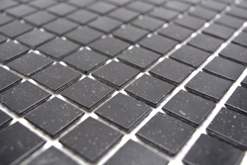 Campione a mano mosaico piastrelle vetro nero parete piastrelle bagno MOS50-0302_m