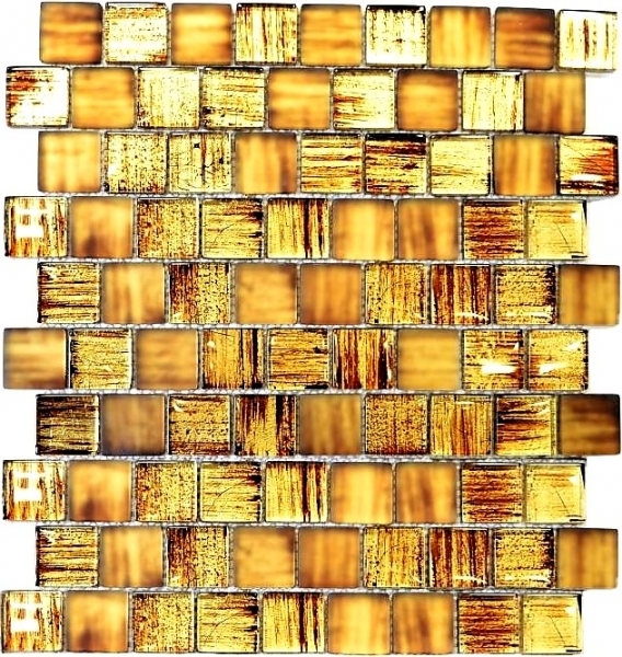 Mosaico dipinto a mano Mosaico in vetro traslucido Struttura in cristallo marrone chiaro smerigliato MOS78-CF85_m